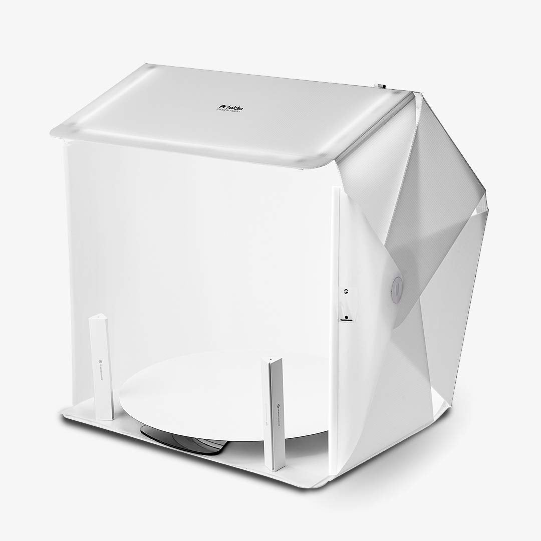 Foldio3 + 360 Studio Fullset (25Inch Photo Lightbox Studio With 10Inch 360 Photography Turntable And 20Inch Extended Plate Set/P