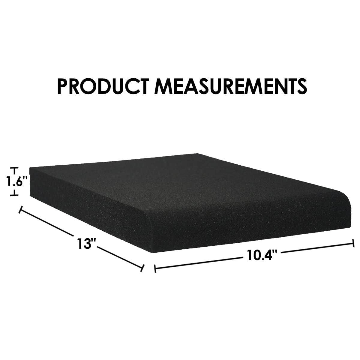 Studio Monitor Isolation Pads - Suitable For 6.5- 8 Inch Speakers - Large Isolation Pads Fit Most Desktops - High-Density Acoust
