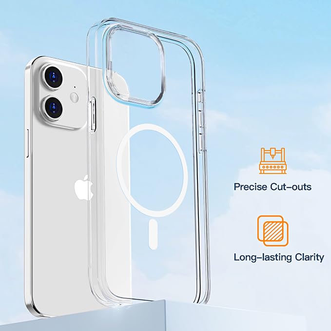 Coolqo Magnetic For Iphone 12 Mini Case [Compatible With Magsafe], With Tempered Glass Screen Protector, Military Grade Protecti