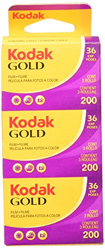 Kodak 1880806 Gold 200 Film, Gb13536 H   Pack Of 3 (Yellow/Purple)