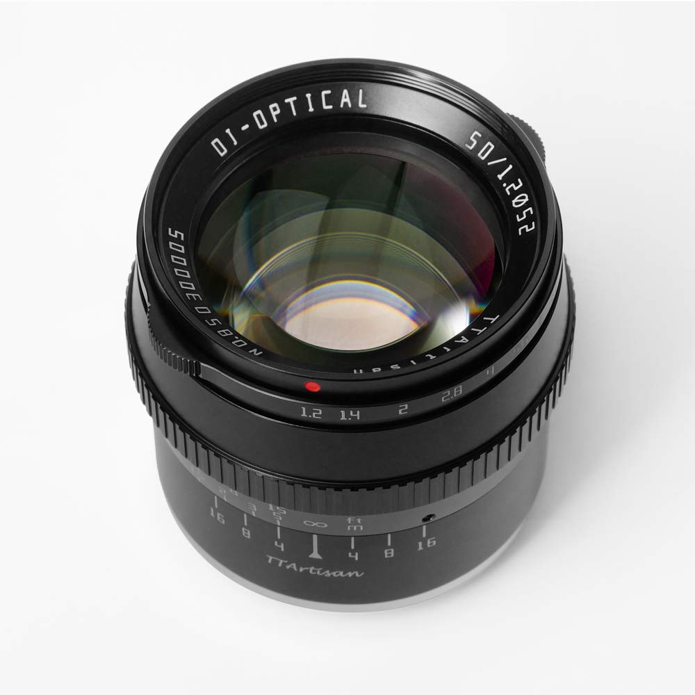 Ttartisan 50Mm F1.2 Aps C Manual Focus Lens For Sony E Mount Camera Like A5000 A5100 A6000 A6100 A6300 A6400 A6500 A6600 Nex 3 Nex 3N Nex 3R Nex 5T Nex 5R Nex 5 Nex 5N Nex 7 Nex 5C Black