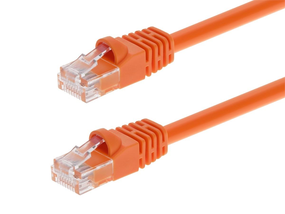 Monoprice 5Ft 24Awg Cat6 550Mhz Utp Ethernet Bare Copper Network Cable   Orange