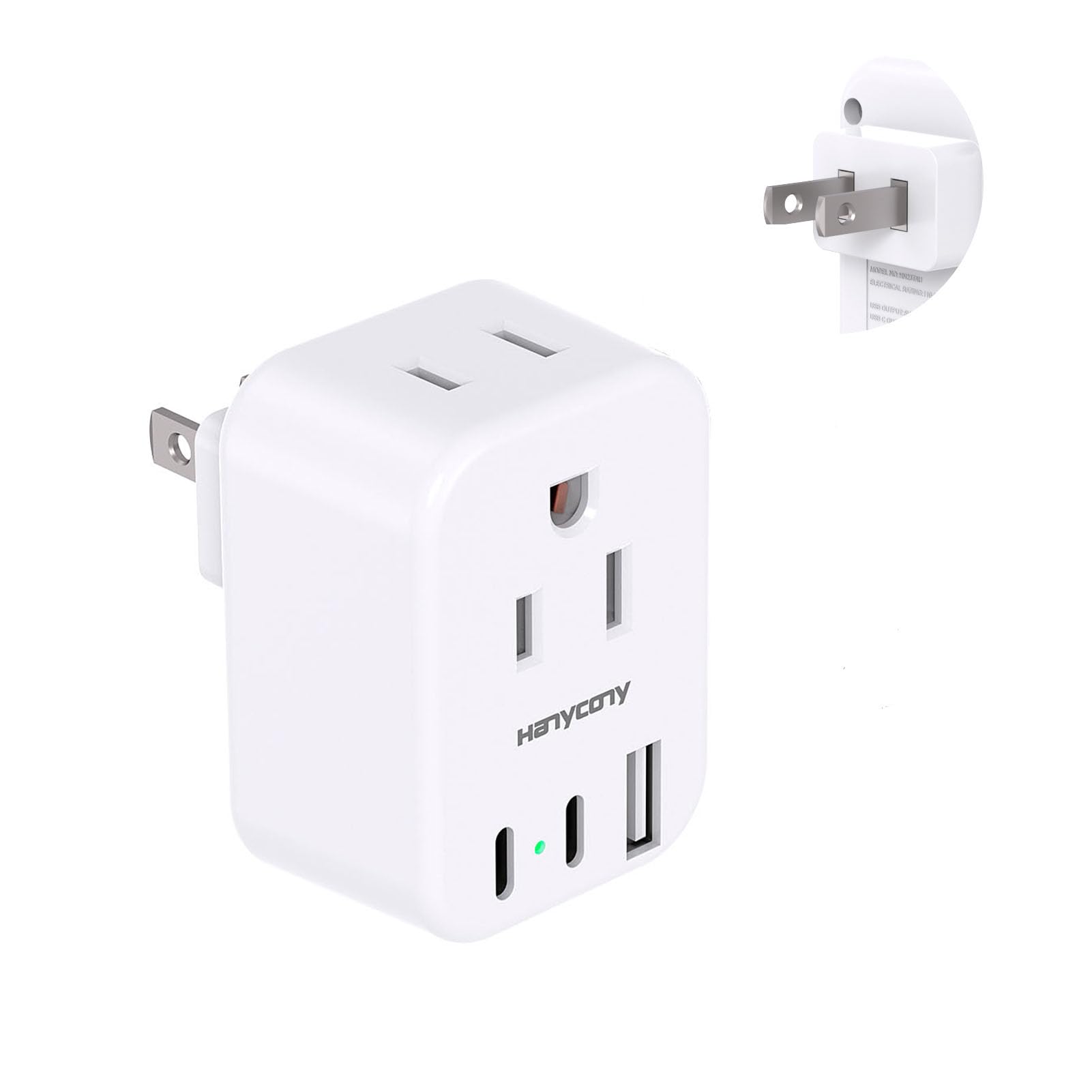 Us To Japan Plug Adapter, Japan Power Travel Adpter With 2 Outlets 3 Usb Ports(2 Usb C), Type A Plug Adapter For Amercian Usa To
