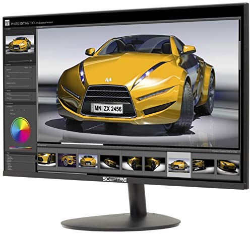 Sceptre 22 Frameless Ultra Thin 1080P LED Monitor Up to 75Hz HDMI VGA Speakers, Freesync Compatible Machine Black 2020 (E225W-19