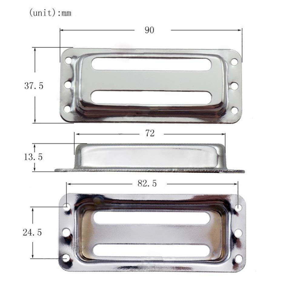 Set Of 2Pcs Electric Guitar Pickup Humbucker With Brass Cover 6 String Chrome Small Pickup