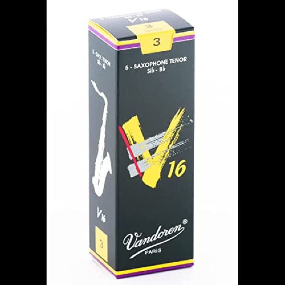 Vandoren Sr724 Tenor Sax V16 Reeds Strength 4 Box Of 5, Black