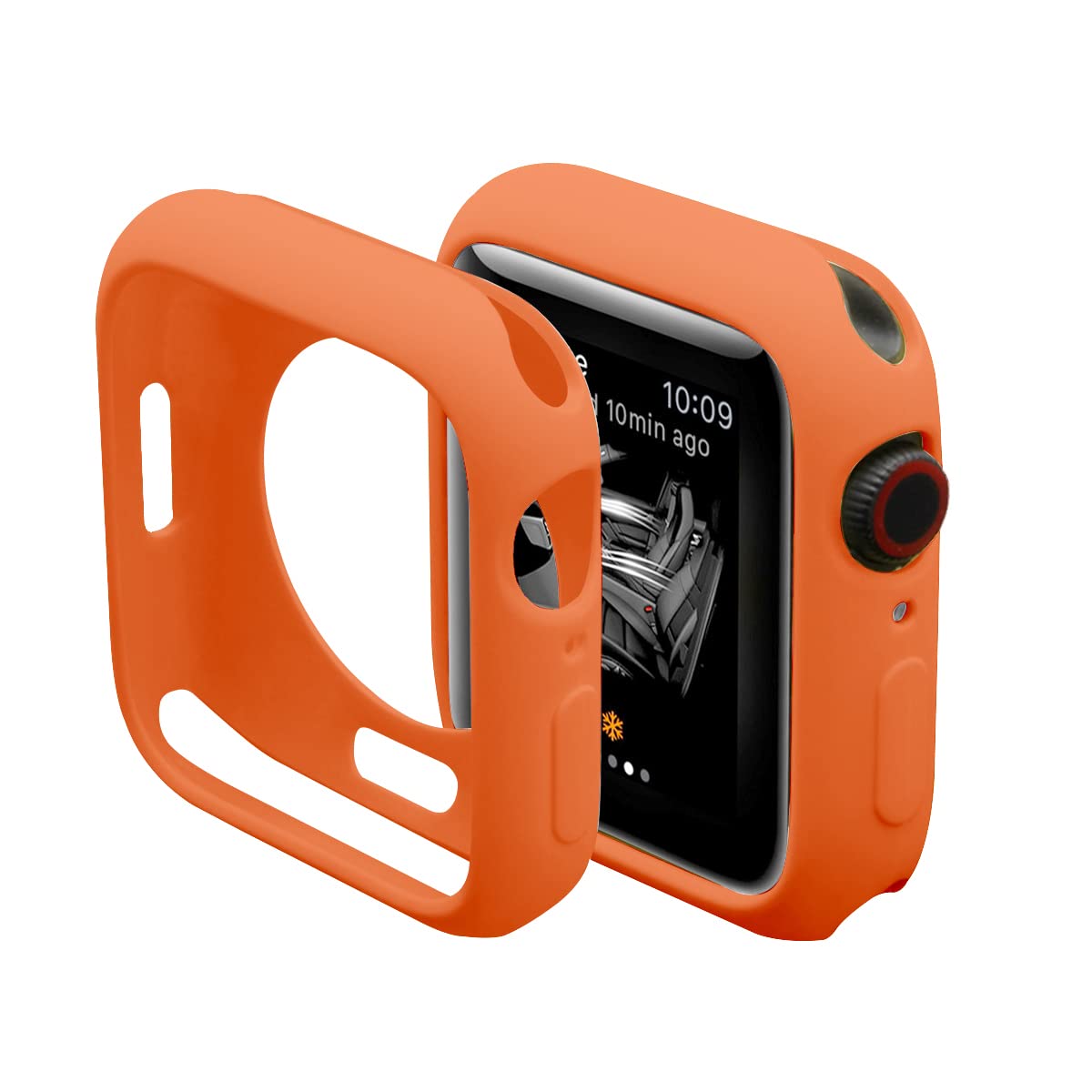 Hontao Ultra Thin Soft Tpu Shockproof Bumper Case For Iwatch Apple Watch Series 9/8/7 Orange 45Mm