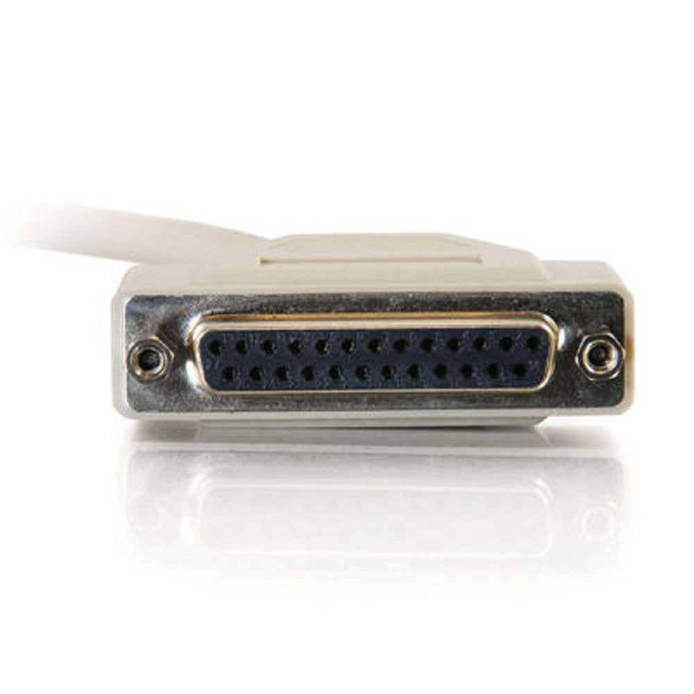 C2G 02643 Db25 F/F Serial Rs232 Extension Cable, Beige (3 Feet, 0.91 Meters)