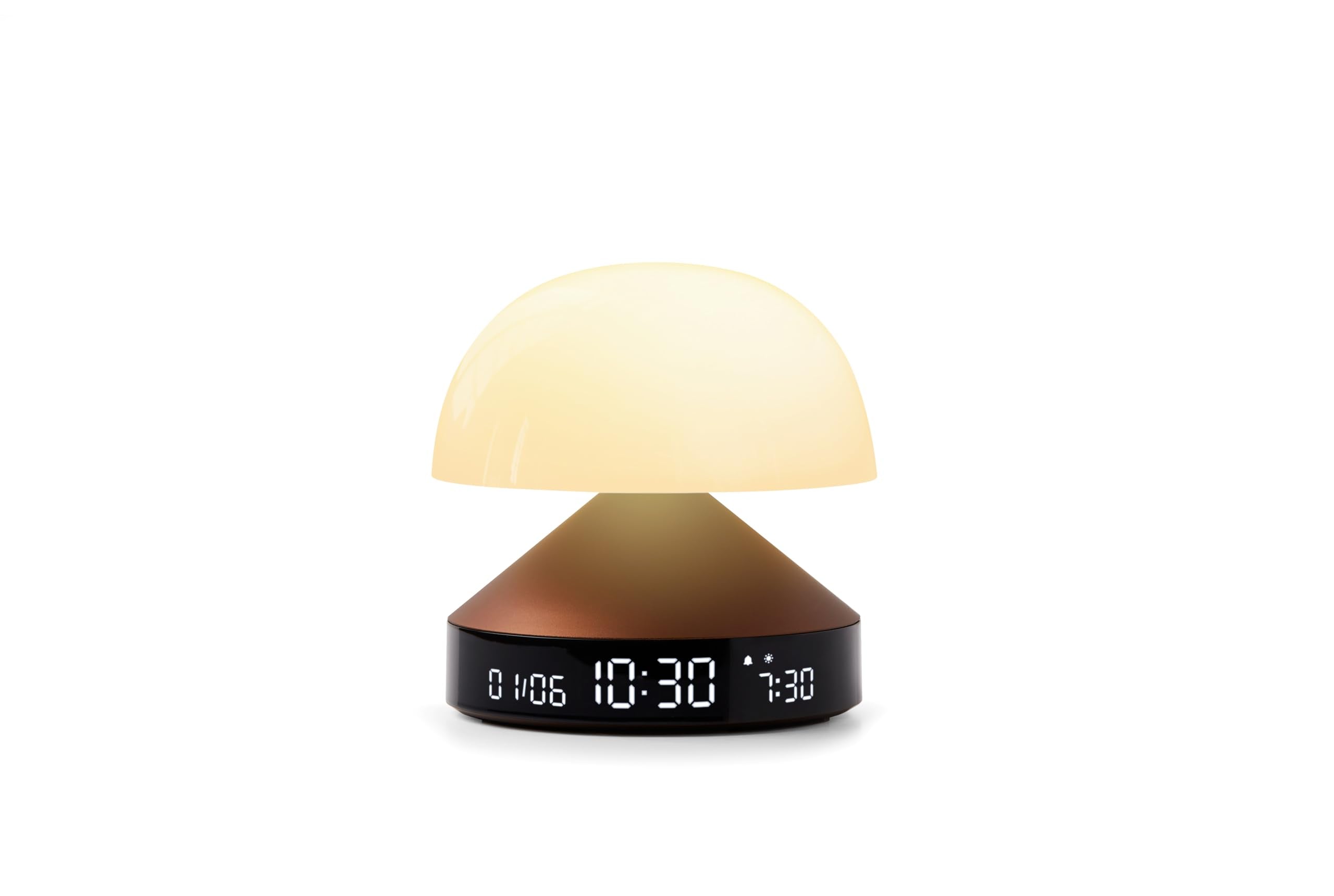 Lexon Mina Sunrise Alarm Clock, Wake Up Light & Sunset Lamp For Sleep Routine   Bronze