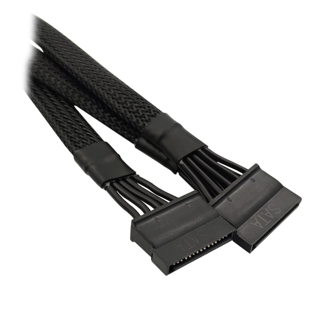 Comeap Sata Power Cable For Seasonic Antec Psus, 6 Pin To 3X 15 Pin Sata Hard Drive Power Adapter Splitter Sleeved For Btc Minin