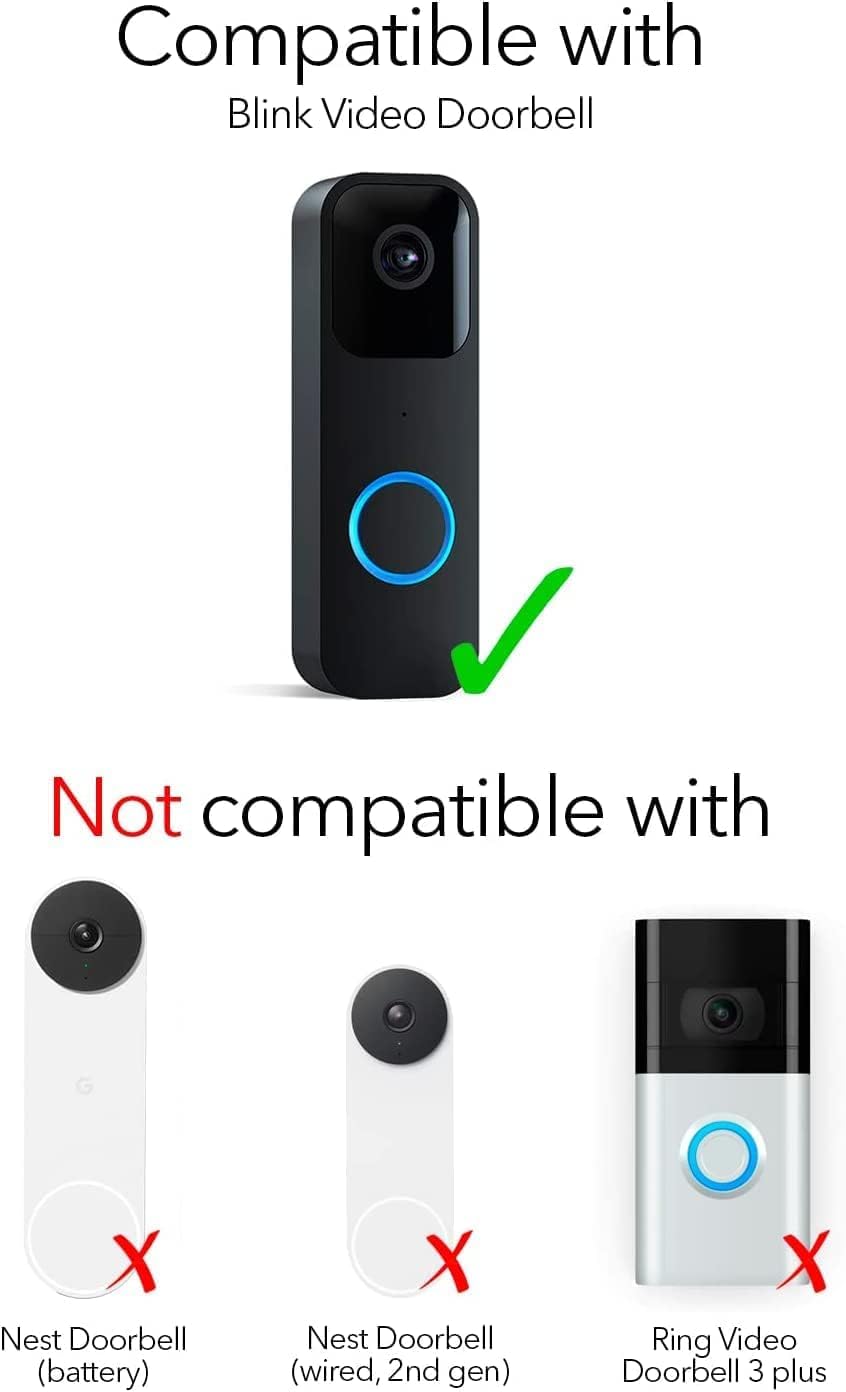 Wasserstein Wireless Doorbell Chime   Compatible With Blink Video Doorbell (1 Pack, Black)