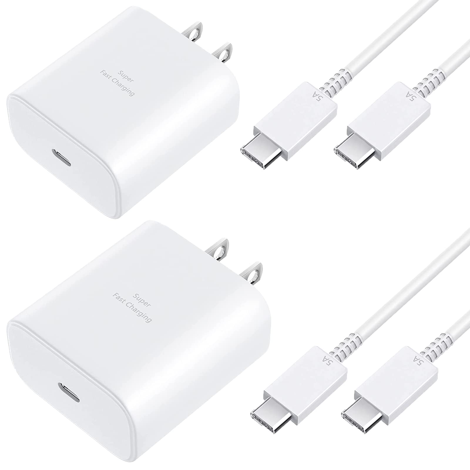 45W Samsung Super Fast Usb C Wall Charger For Samsung Galaxy S24 Ultra/S24/S23 Ultra/S23/S23 Plus/S22 Ultra/S22/S22+/S21/S20/Not