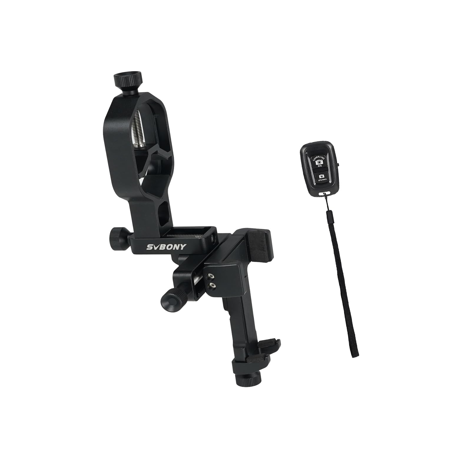 Svbony Sv214 Pro 3 Axis Universal Smartphone Adapter, Digiscoping Adapter With Remote Control Support 28 To 48Mm Eyepiece Diameter, For Capture Images Through Telescope Spotting Scope