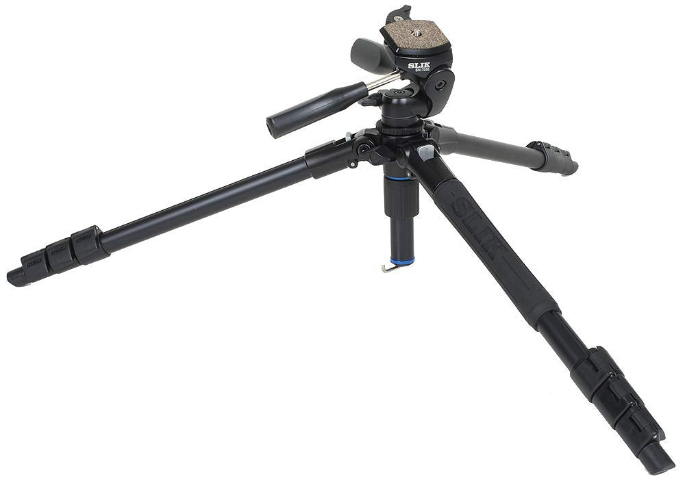 Slik Pro Al 324Dx W/Sh 705E 3 Way Pan Head For Mirrorless/Dslr Sony Nikon Canon Fuji Cameras And More   Black (613 358)