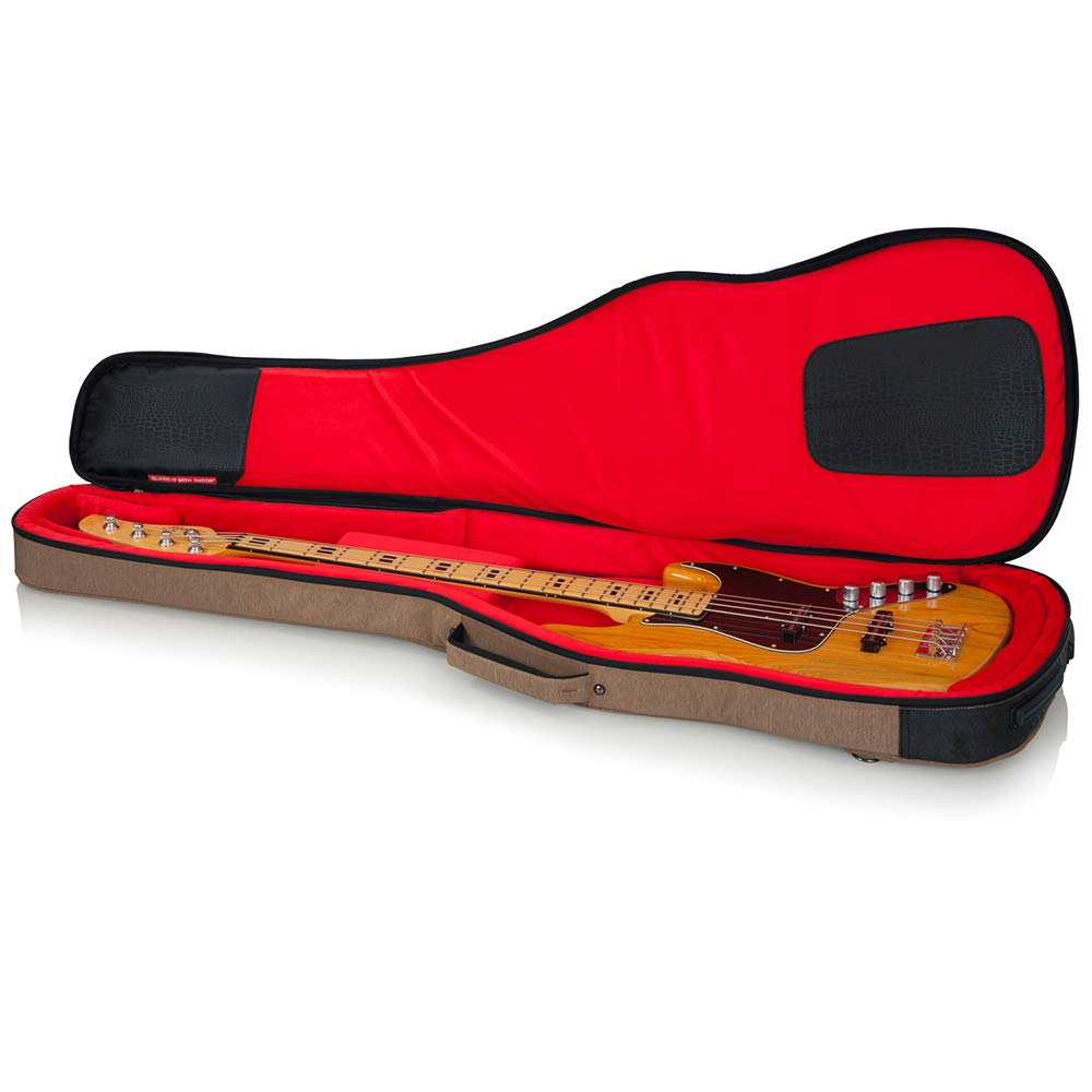 Gator Cases Transit Series Bass Guitar Gig Bag; Tan Exterior (Gt Bass Tan)