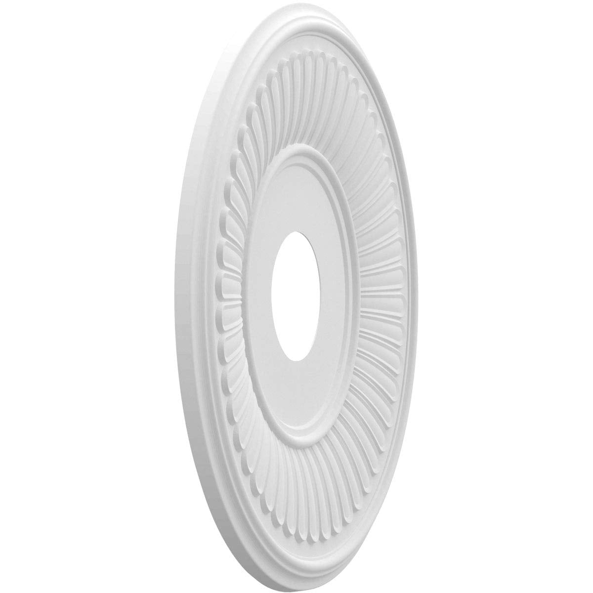 Ekena Millwork Cmp16Be Berkshire Thermoformed Pvc Ceiling Medallion (Fits Canopies Up To 7''), 16''Od X 3 1/2''Id X 1''P