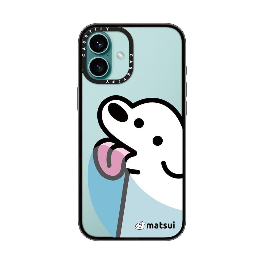 Casetify Compact Case For Iphone 16 Plus [Lightweight / 4 Ft. 2X Military Grade Drop Protection/Slim]   Lick   Clear Black