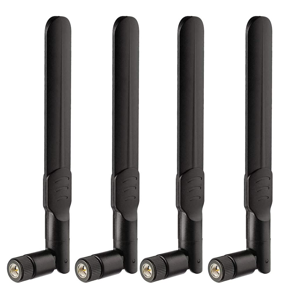 Bingfu 4G Lte 8Dbi Sma Male Antenna (4 Pack) Compatible With 4G Lte Wireless Cpe Router Hotspot Cellular Gateway Trail Camera Ga