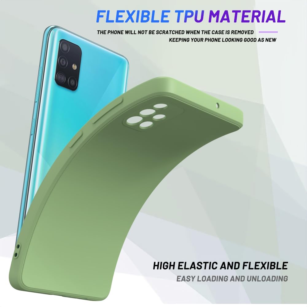 Wogroo For Samsung Galaxy A51 4G Case Green, Scratch Resistant With Soft Touch, Slim Thin Phone Cover For Samsung Galaxy A51 4G