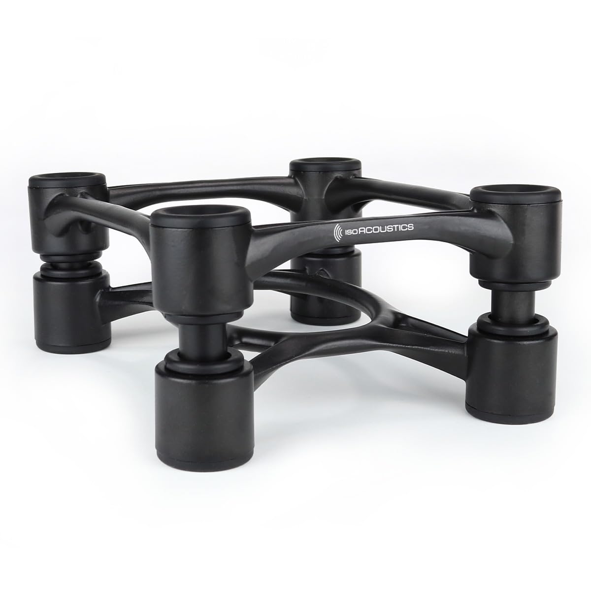 Isoacoustics Aperta Series Isolation Speaker Stands With Tilt Adjustment: Aperta (6.1 X 7.5) Black Pair