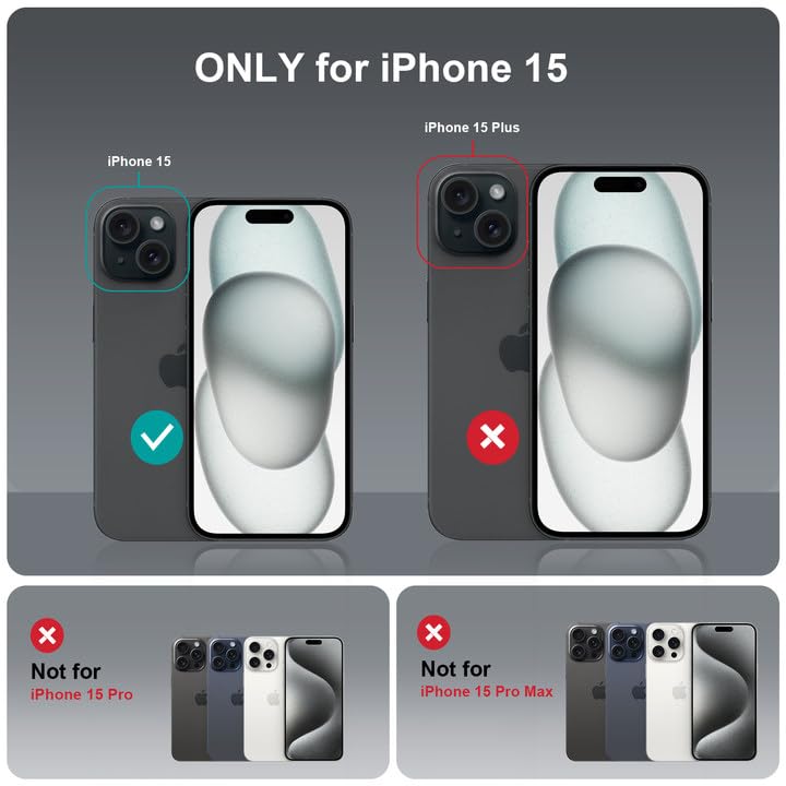 Gyizho Fits Iphone 15 Phone Case [Compatible With Magsafe] [10Ft Drop Resistant] Matte Skin Feeling Back Cover For Iphone 15 Mag