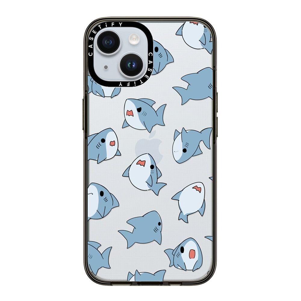 Casetify Compact Case For Iphone 15 [2X Military Grade Drop Tested / 4Ft Drop Protection]   Normal Leonarudo Pattern   Clear Bla