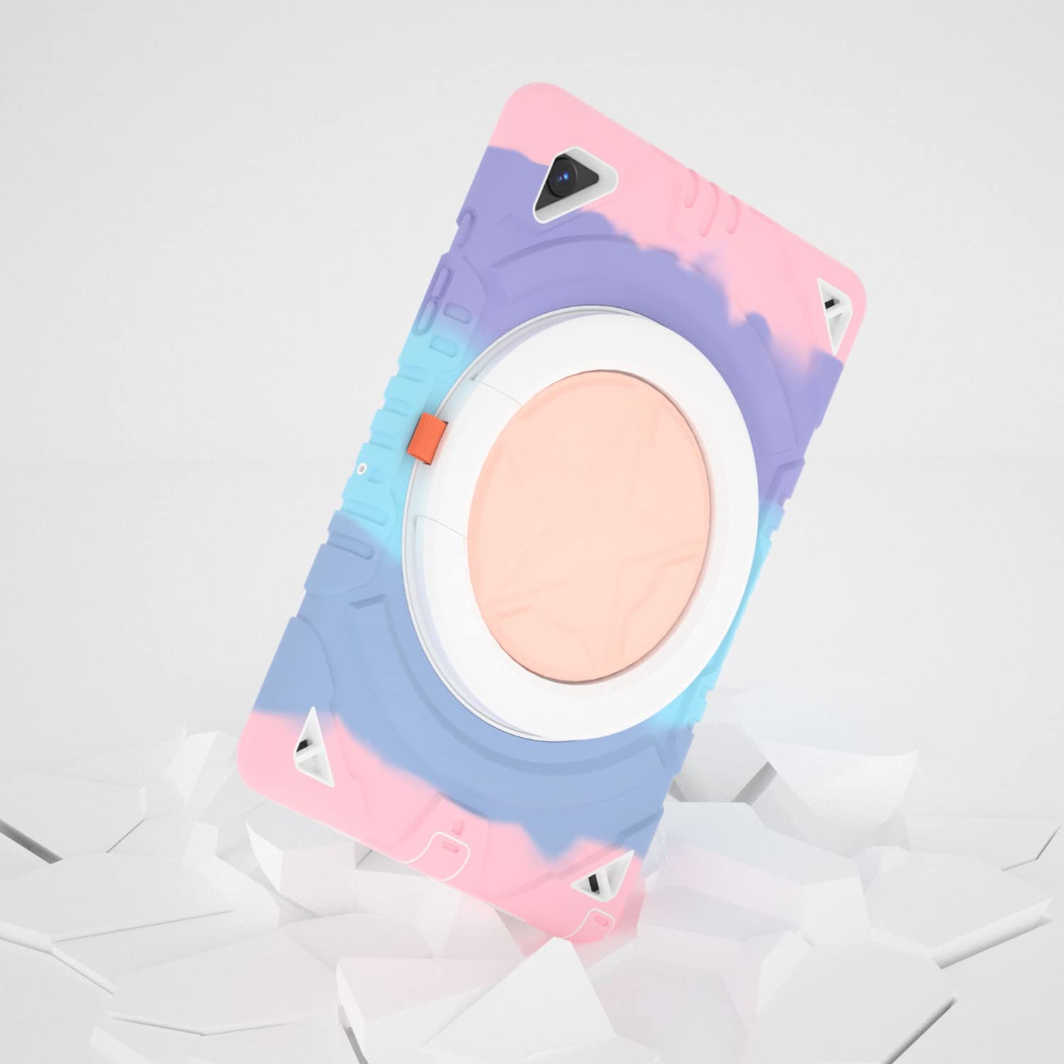 Xzc Samsung Galaxy Tab A8 Case 10.5'' 2022 (Sm X200/X205/X207) Heavy Duty Shockproof Rugged Cover With Rotating Stand/Pencil Hol