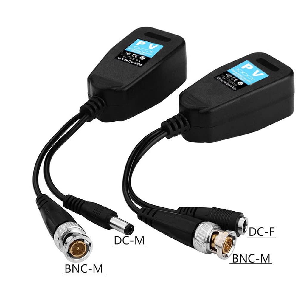 Passive Video Balun 12 Pairs Rj45 Transceiver Transmitter Hd Cvi/Tvi/Ahd/Cvbs With Dc Built In Transient Suppression Protection