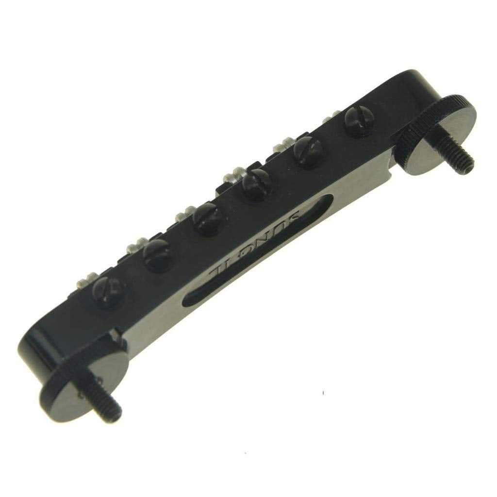 Dopro Black Guitar Roller Saddle Bridge Tune O Matic Bridge For Usa Les Paul,Sg,Es Dot,Gretsch Bigsby T O M With M4 Posts