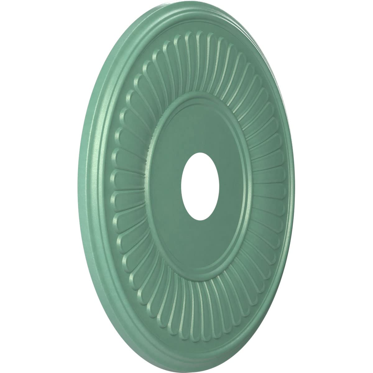Ekena Millwork Cmp19Befsm Berkshire Thermoformed Pvc Ceiling Medallion (Fits Canopies Up To 8 3/8), 19Od X 3 1/2Id X 1P, Univers