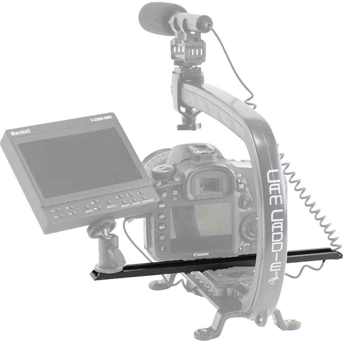 Cam Caddie Scorpion Ex Video Camera Stabilizing Handle Kit With Included Smartphone And Gopro Compatible Mounts   Starter Bundle   Black