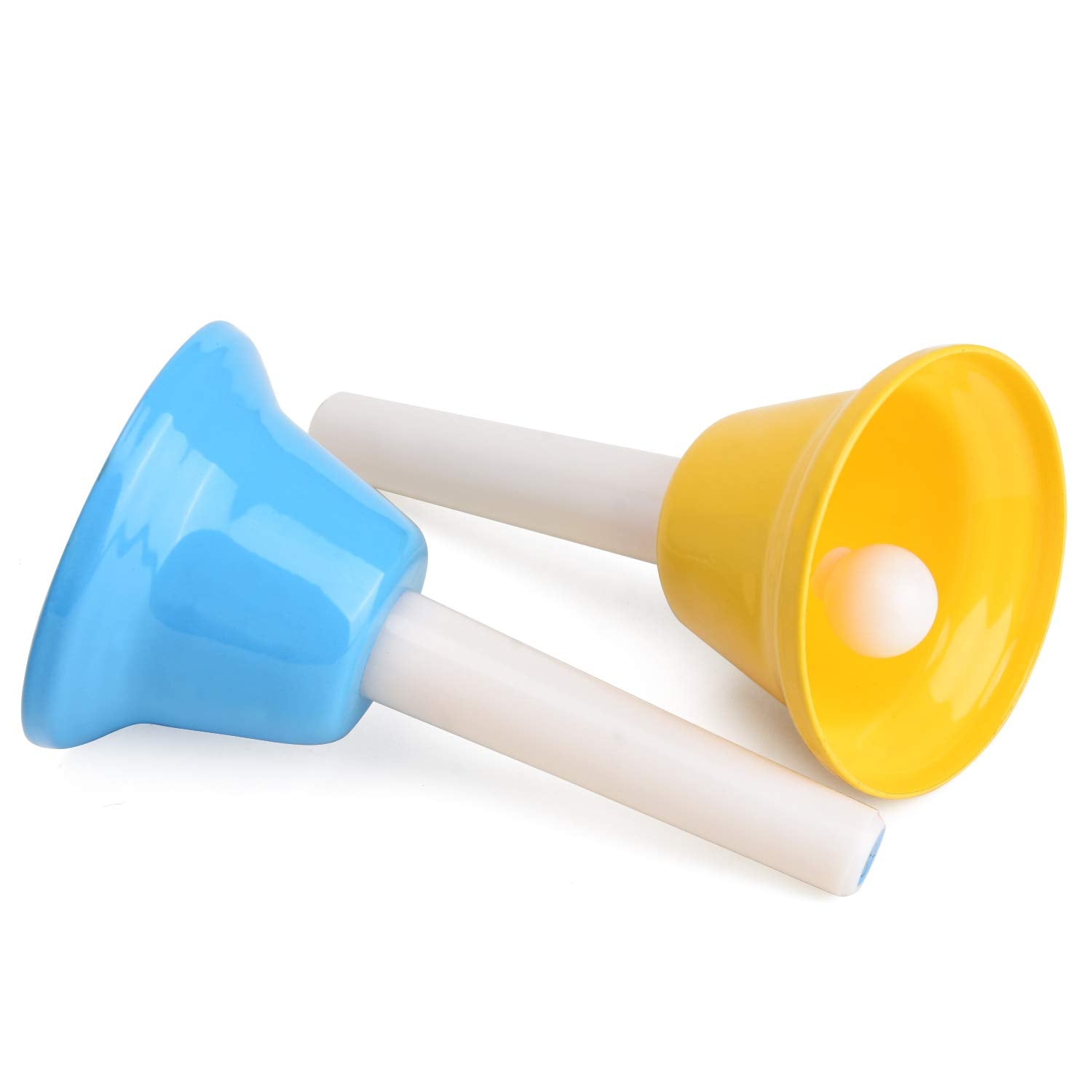 Facmogu 8 Pack Handbells Set, Colorful 8 Note Diatonic Metal Music Bells, Percussion Instrument Bells, Musical Handbells Set For Festival Musical Teaching Church Chorus Wedding Family Birthday Party