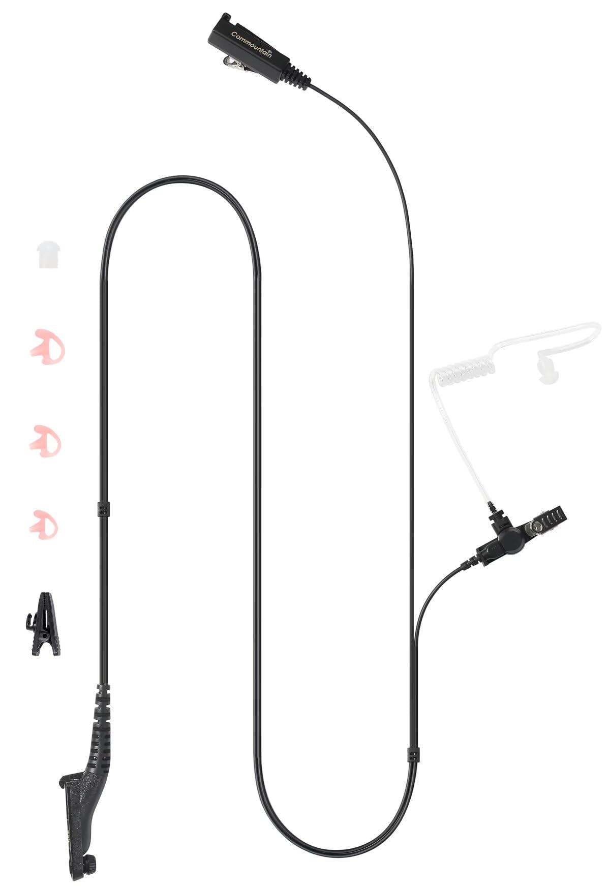 Commountain Apx 6000 Xpr 7550E Earpiece With Mic For Motorola Radios Apx 8000 (7000 4000) Xpr 7350E (7550 7350 7580E 7380E) Apx6000 Apx7000 Apx8000 Xpr7550E Xpr7550, Two Wire Surveillance Headset