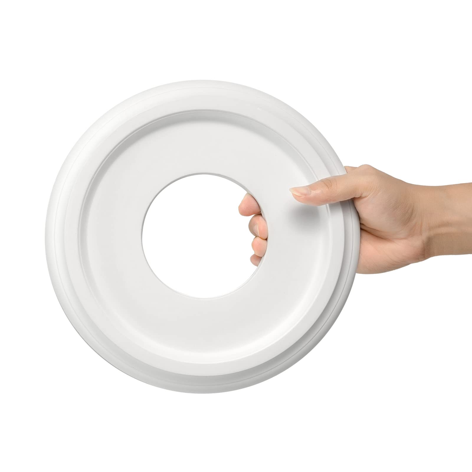 Eifhyt 2 Pack Molded Pu Ceiling Medallion For Light Fixtures And Ceiling Fans, 10'' Od X 4'' Id (White)