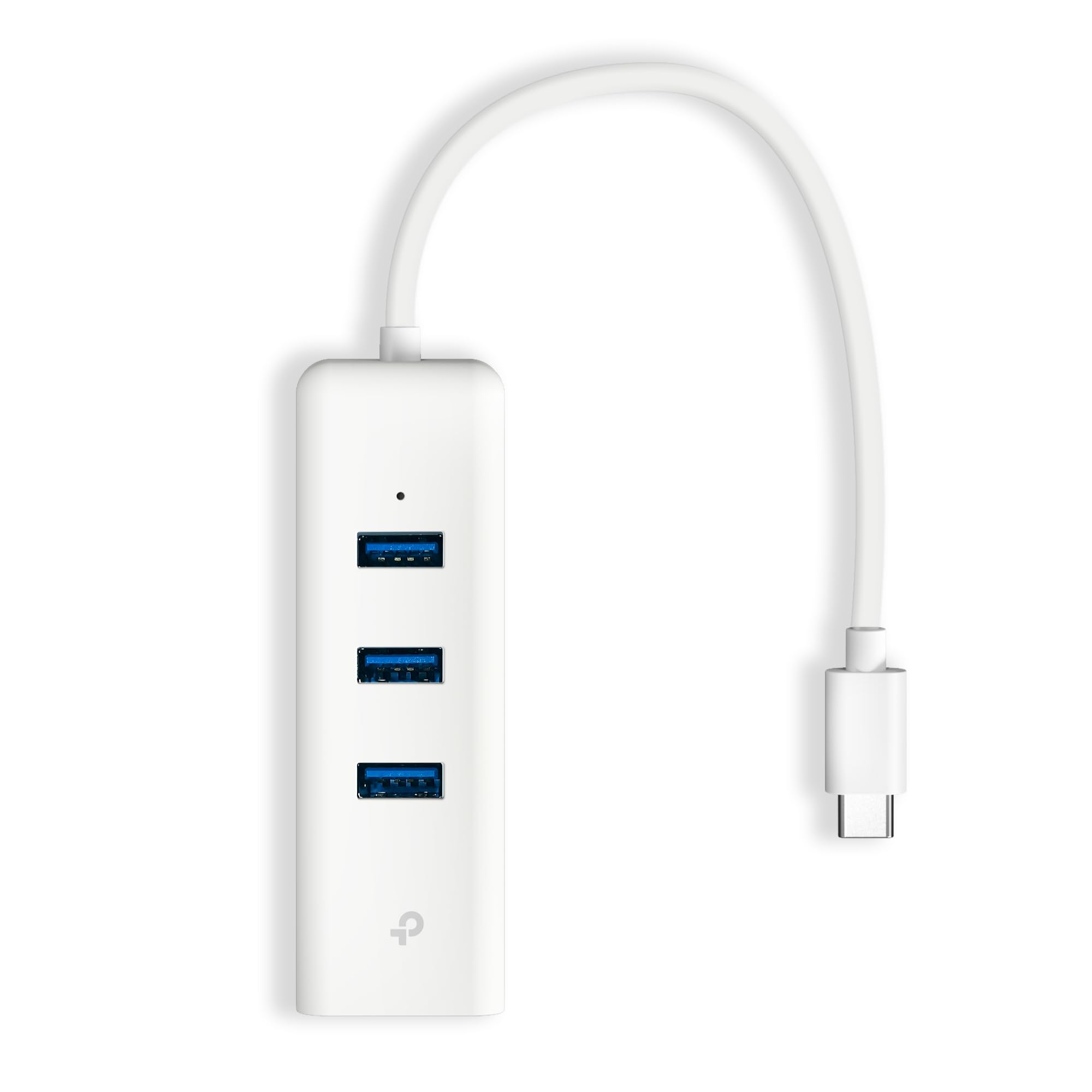 TP-Link UE330C USB-C 3.0 to Ethernet Adapter | Portable 3-Port USB-A 3.0 Hub w/ 1 Gigabit RJ45 Ethernet Port | Laptop Network Ad