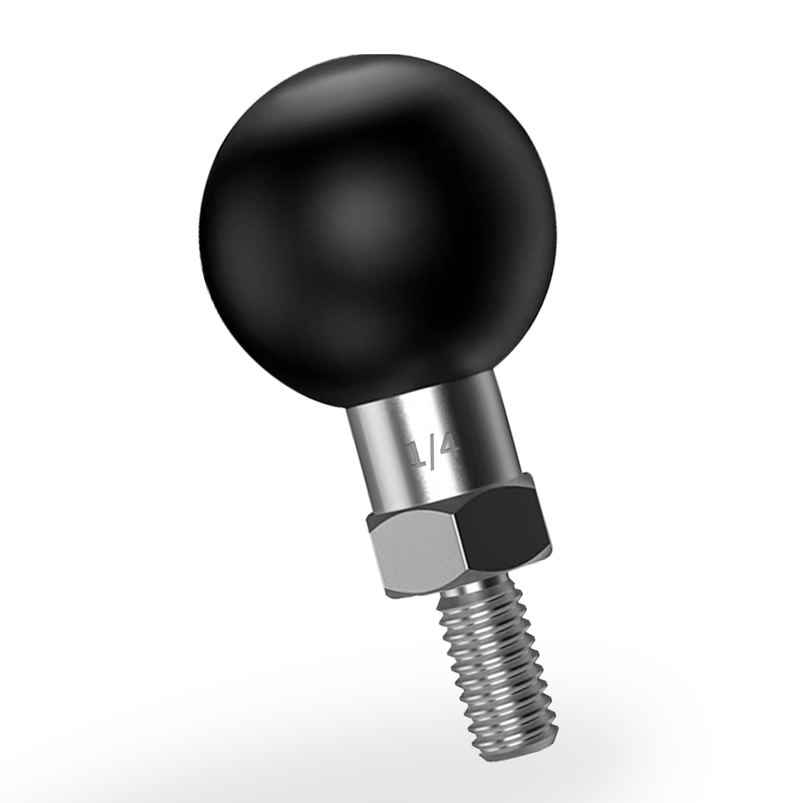 Ihytoon 1'' Ball Adapter With 1/4'' 20 Threaded Post For Action Camera And Camcorder Compatible With Ram Mounts B Size Double So