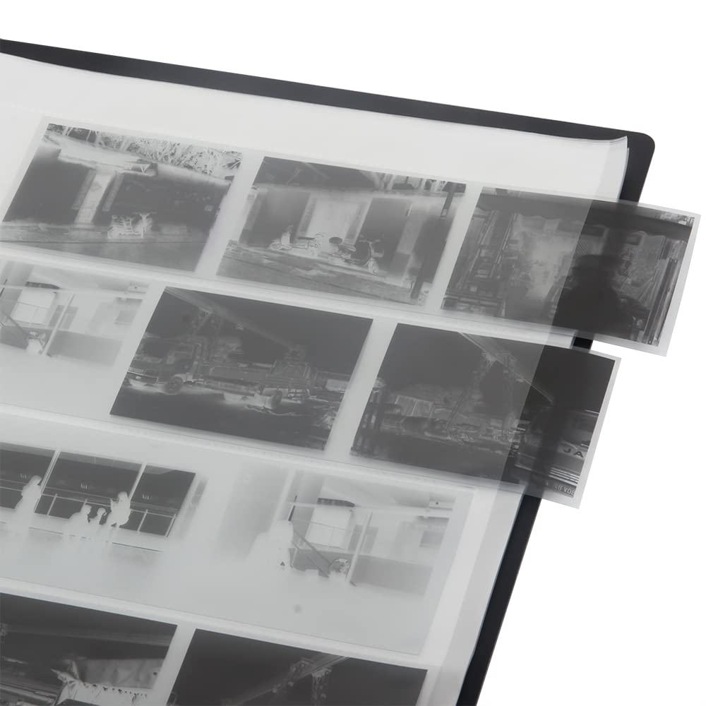 Etone Archival Storage Sheets 120 Negative Page Preservers Sleeves With Film Album Ring Binder(50X120)