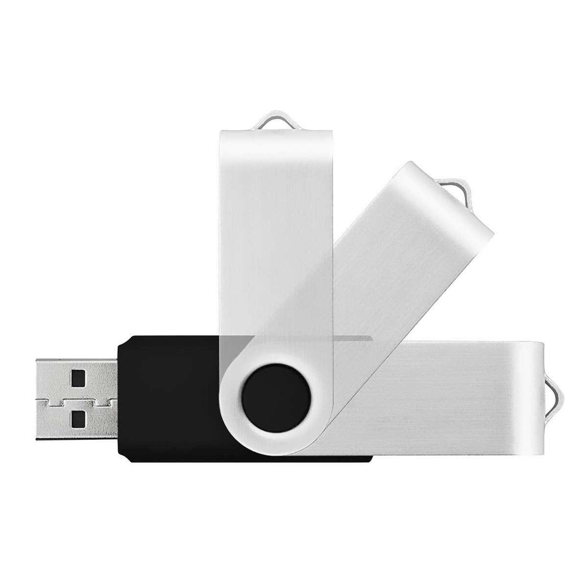 Flash Drives 32Gb, Aiibe 20 Pack 32 Gb Flash Drive Bulk Usb Flash Drives 32Gb Usb 2.0 Thumb Drive Swivel Memory Stick Usb Drive (32Gb, Black)