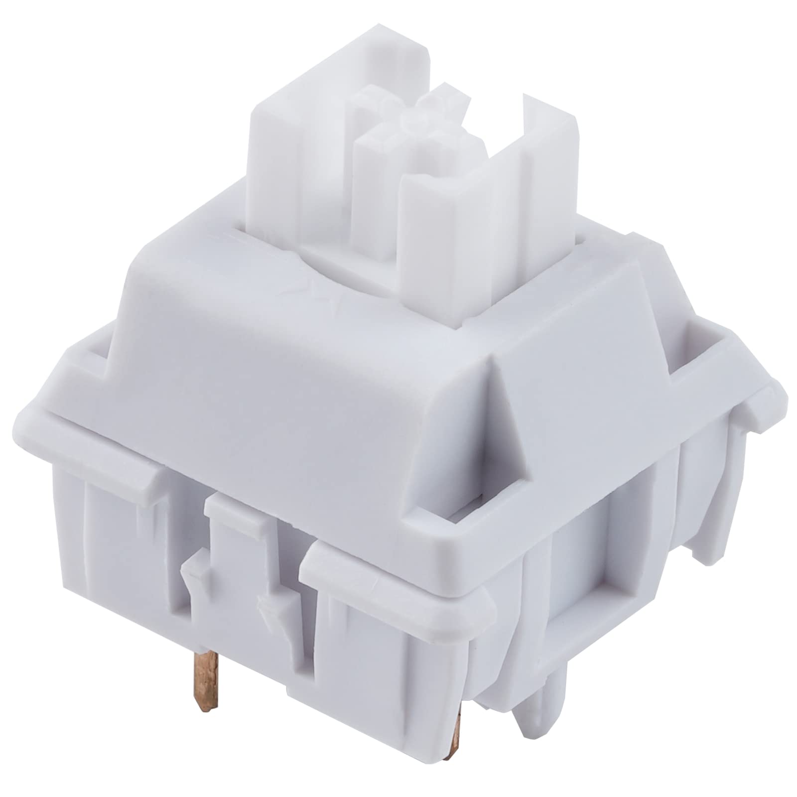 Ws White Linear Mechanical Keyboard Lubed Switches, 5 Pin 45Gf Quiet Pre Lubed Switches With Standard Mx Structure (35Pcs)