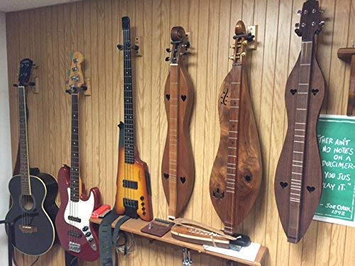 String Swing Dulcimer Hanger Wall Mount Holder - Solid Oak Hardwood Block, Model CC01D