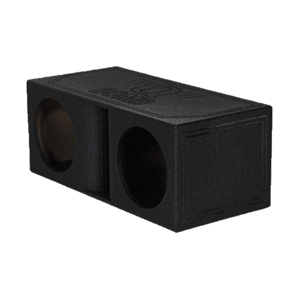 Q Power QBomb Dual Vented 12" Horn Ported Subwoofer Box - Durable Bed Liner Finish, Model QBOMB12HP