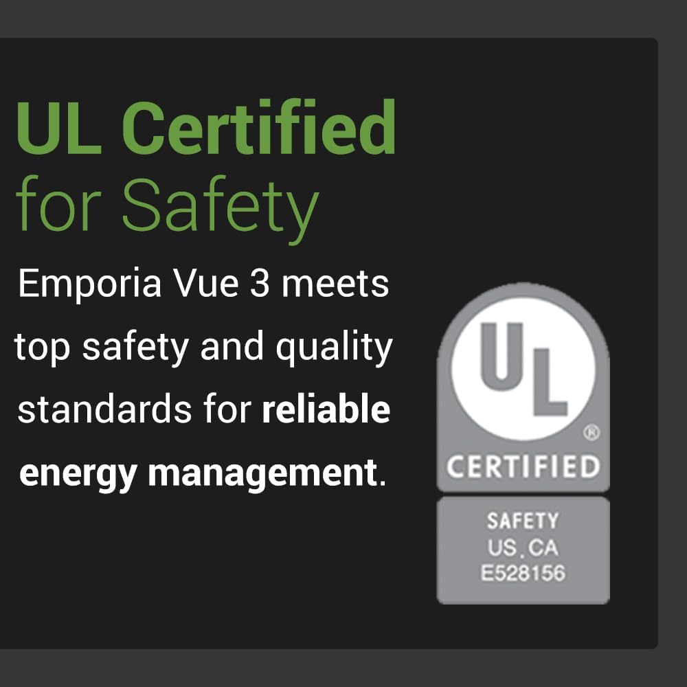 Emporia Gen 3 Smart Home Energy Monitor With 8 50A Circuit Level Sensors | Home Energy Automation And Control | Real Time Electr