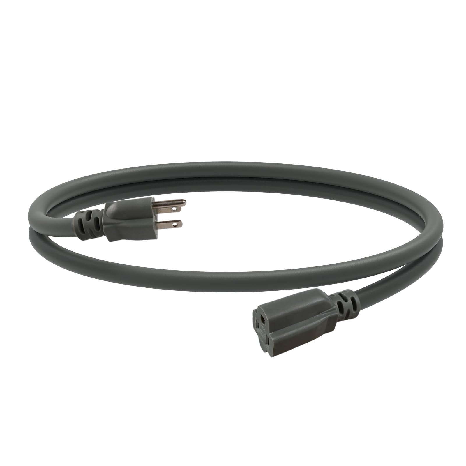 Ep 3 Ft Extension Cord, 12/3 Sjtw Heavy Duty Extension Cable With 3 Prong Grounded Plug, 15 Amp Power Cord For Lawn, Garden, App