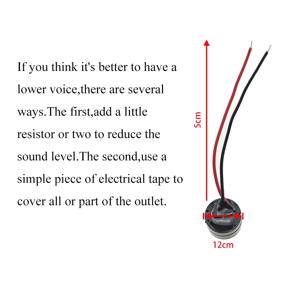 Hahiyo Ymd 12095 Electronic Buzzer Alarm 5V Dc 12X9.5Mm Beep Continuous Sounder Active High Plenty Loud Tone Piezo Siren Securit