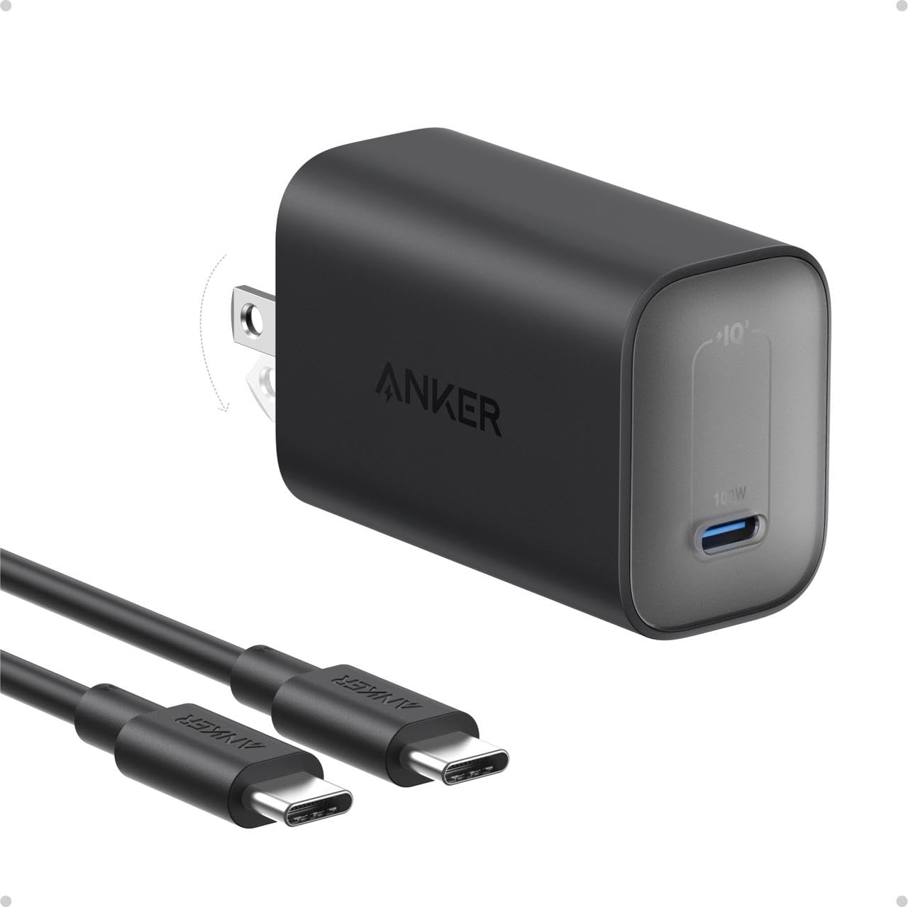 Anker Nano Charger, 100W Macbook Charger, Foldable Charger For Iphone Series, And All Usb C Devices, 6Ft Usb C Cable Included, C