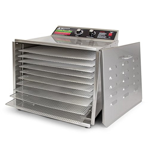 Tsm Products Stainless Steel Food Dehydrator With 10 Stainless Steel Shelves