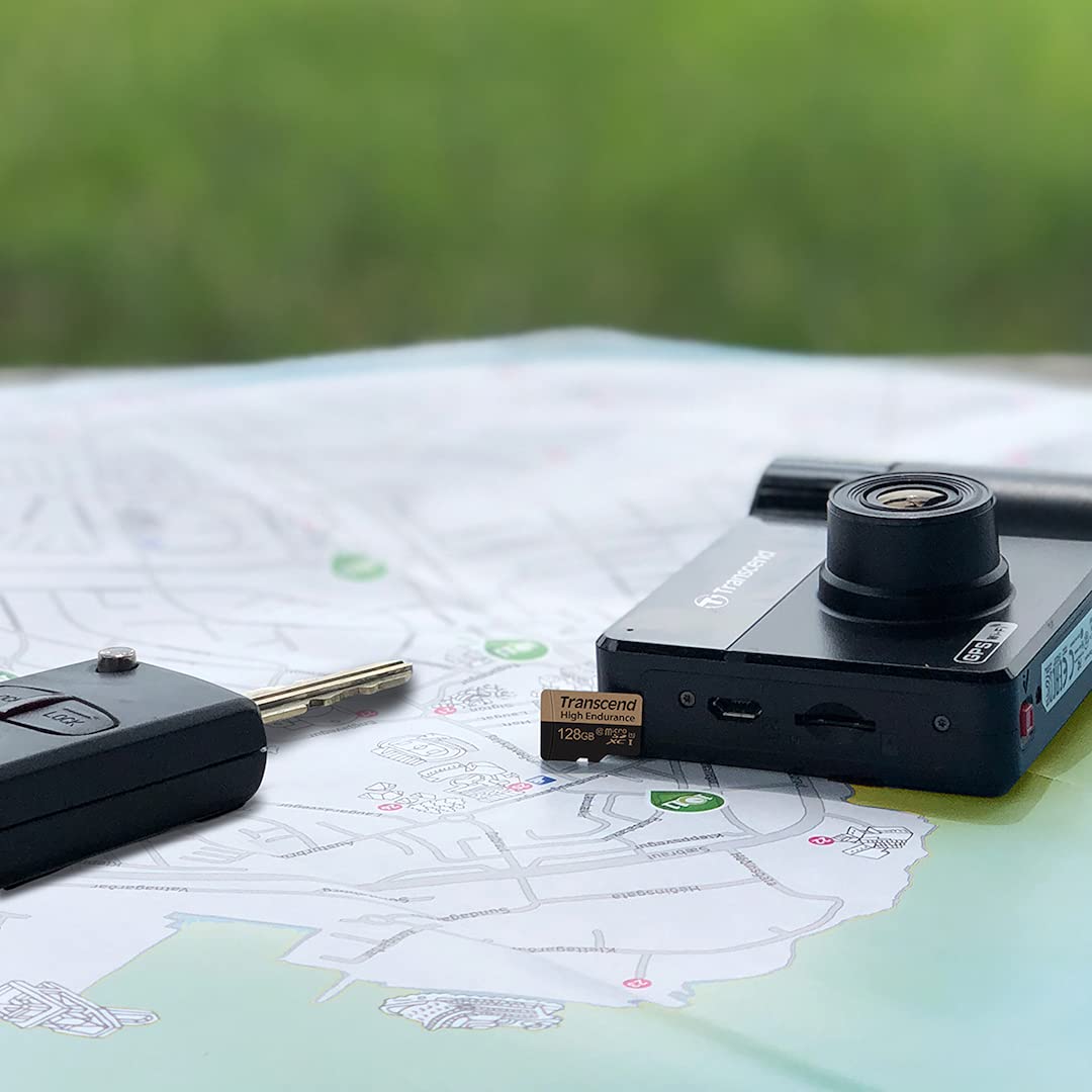 Transcend Information 16GB High Endurance microSD Card with Adapter (TS16GUSDHC10V),Black