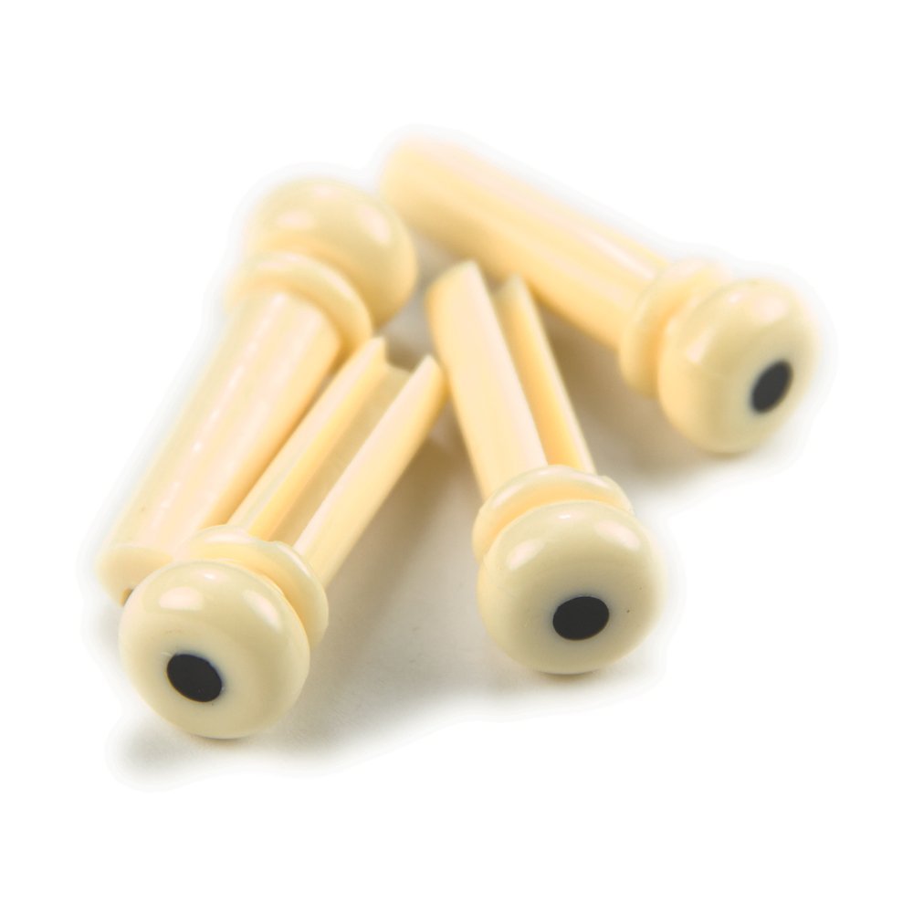 Allpart Slotted Acoustic Bass Bridge Pins Cream