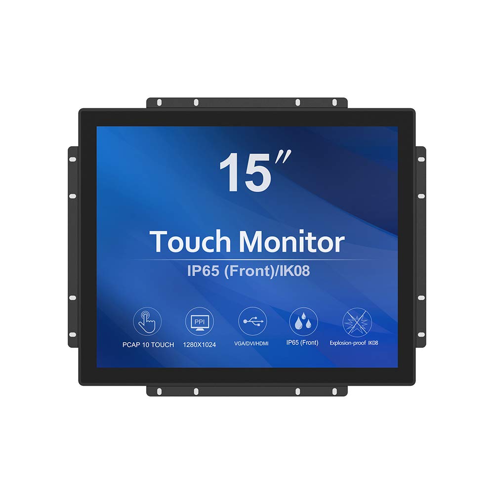 Greentouch 15 Inch Open Frame Touchscreen Lcd Monitor   Capacitive Pcap  1024X768 5:4 Black