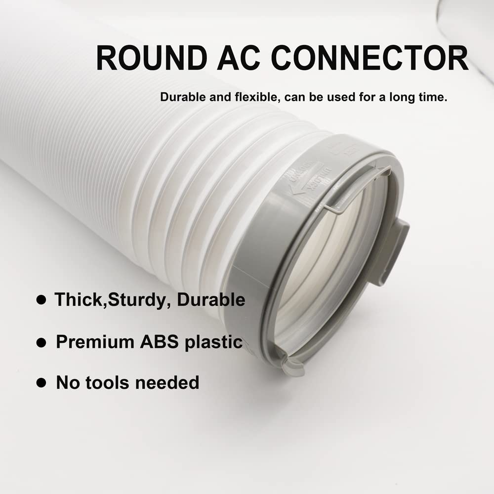 NWESTUN 5.9 Portable Air Conditioner Exhaust Hose Coupler, Round Window Adapter for A/C Connection